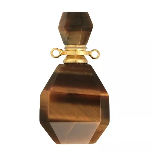 Frasco de perfume con colgante 38x20mm - Ojo de Tigre - Acero inoxidable 304 Orox1