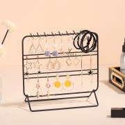 Organizador de joyas 20x21 cm de metal - Negro x1