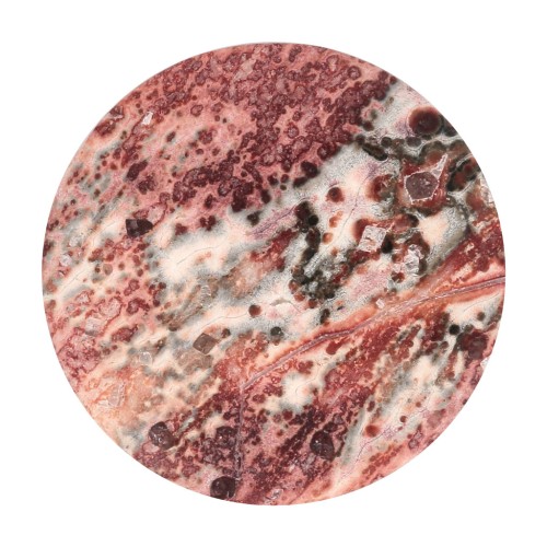 Cabuchón redondo plano 20 mm - Jaspe leopardo x1