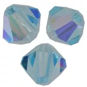 Tupis de Cristales de Preciosa 4 mm - MC Bead Rondell - Aqua Bohemica AB x30