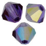 Tupis de Cristales de Preciosa 4 mm - MC Bead Rondell - Deep Tanzanite AB x30|raw }}