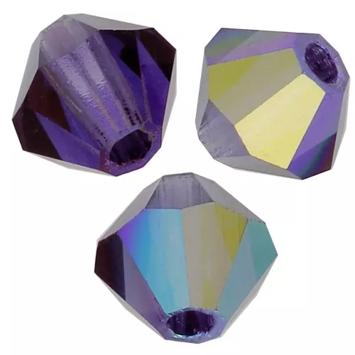 Tupis de Cristales de Preciosa 4 mm - MC Bead Rondell - Deep Tanzanite AB x30