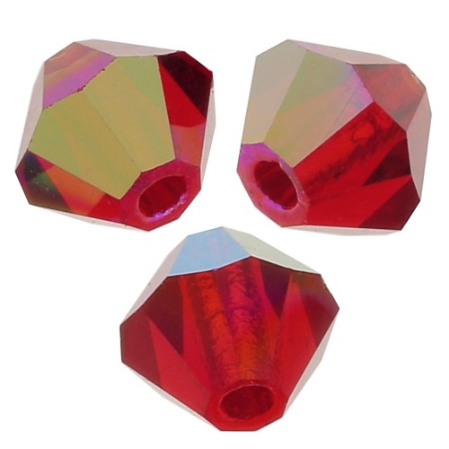 Tupis de Cristales de Preciosa 4 mm - MC Bead Rondell - Light Siam AB x30