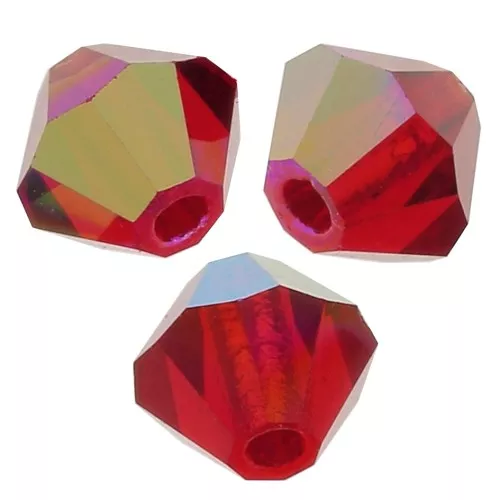 Tupis de Cristales de Preciosa 4 mm - MC Bead Rondell - Light Siam AB x30