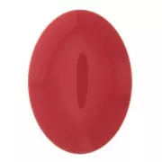 Cabujón ovalado de resina opaca18x13 mm - Rouge clair x1