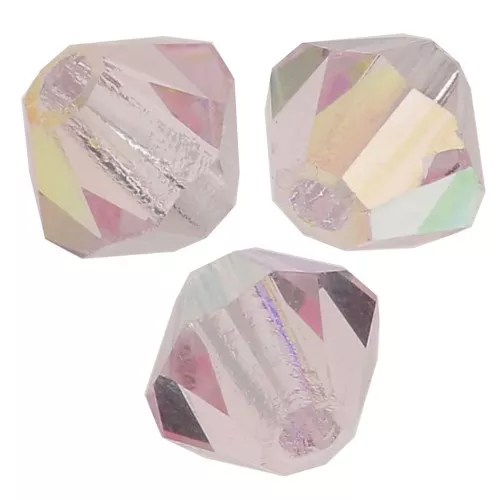 Tupis de Cristales de Preciosa 4 mm - MC Bead Rondell - Light Rose AB x30