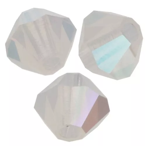 Tupis de Cristales de Preciosa 4 mm - MC Bead Rondell - White Opal AB x30