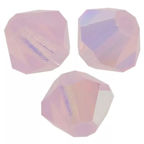 Tupis de Cristales de Preciosa 4 mm - MC Bead Rondell - Rose Opal AB x30
