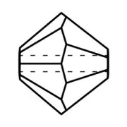 Tupis de Cristales de Preciosa 4 mm - MC Bead Rondell - Siam AB 2x x30