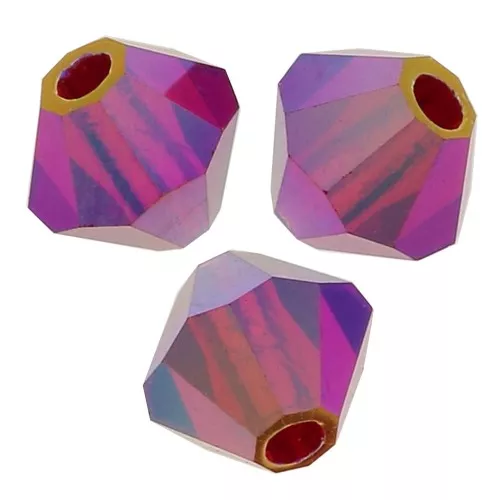 Tupis de Cristales de Preciosa 4 mm - MC Bead Rondell - Light Siam AB 2x x30