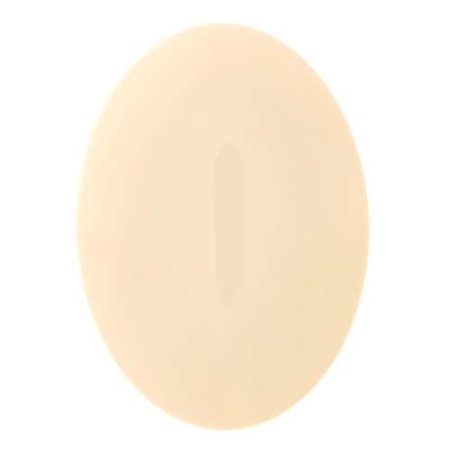 Cabujón ovalado de resina opaco 25x18 mm - Marfil x1