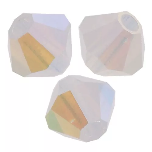 Tupis de Cristales de Preciosa 4 mm - MC Bead Rondell - White Opal AB 2x x30