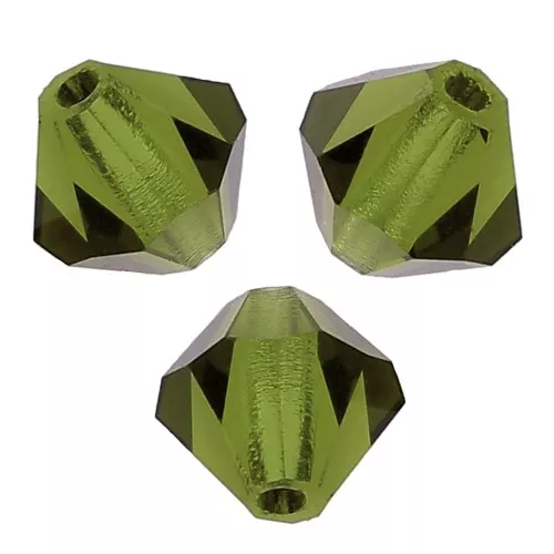 Tupis de Cristales de Preciosa 4 mm - MC Bead Rondell - Olivine x30