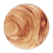 Cabujón redondo de 14 mm en resina transparente - Marrón jaspeado transparente x1