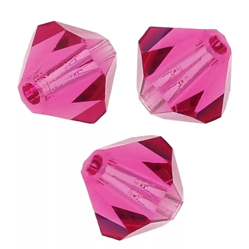 Tupis de Cristales de Preciosa 4 mm - MC Bead Rondell - Fuchsia x30