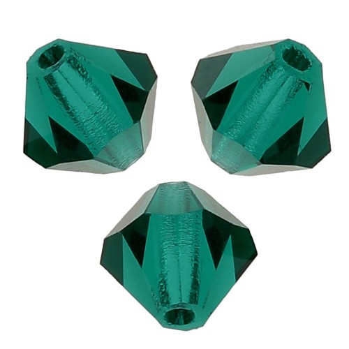 Tupis de Cristales de Preciosa 4 mm - MC Bead Rondell - Emerald x30