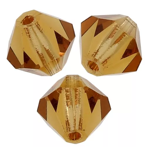 Tupis de Cristales de Preciosa 4 mm - MC Bead Rondell - Light Colorado Topaz x30