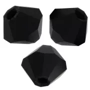 Tupis de Cristales de Preciosa 4 mm - MC Bead Rondell - Jet Matt x30