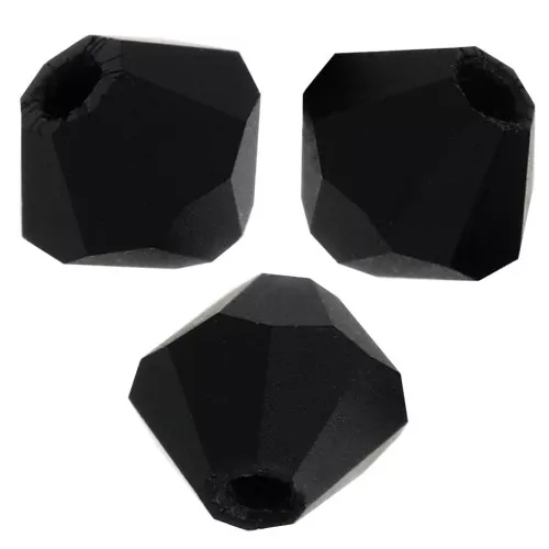 Tupis de Cristales de Preciosa 4 mm - MC Bead Rondell - Jet Matt x30