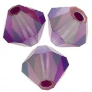 Tupis de Cristales de Preciosa 4 mm-MC Bead Rondell - Fuchsia AB 2x x30