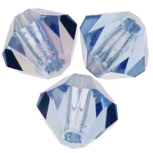 Tupis de Cristales de Preciosa 4 mm-MC Bead Rondell- Light Sapphire AB x30