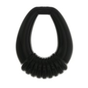 Colgante gota calado de resina opaca 30x24 mm - Negro x1|raw }}