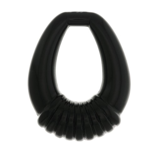 Colgante gota calado de resina opaca 30x24 mm - Negro x1