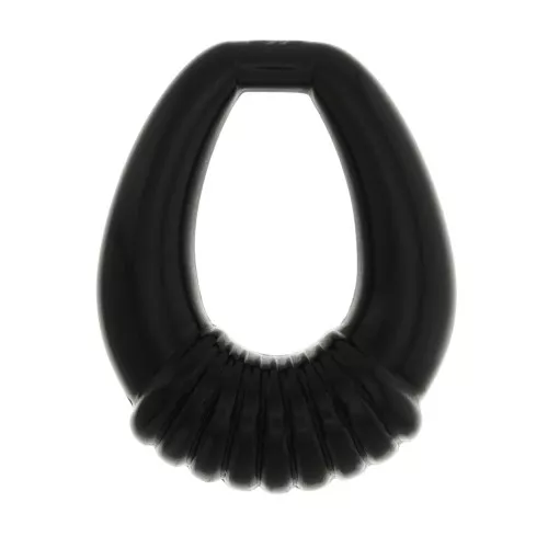 Colgante gota calado de resina opaca 30x24 mm - Negro x1