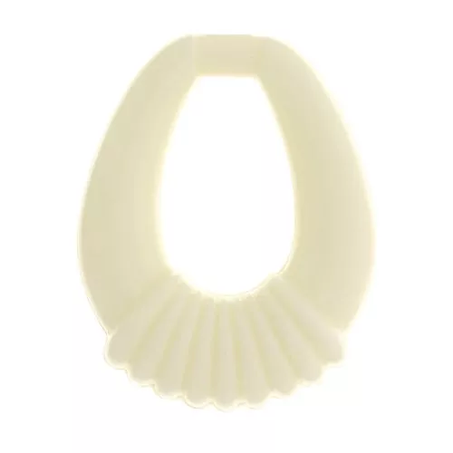Colgante gota calado de resina opaca 30x24 mm - Ecru x1