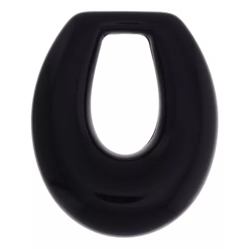 Colgante gota calada de resina 33x27 mm - Noir x1