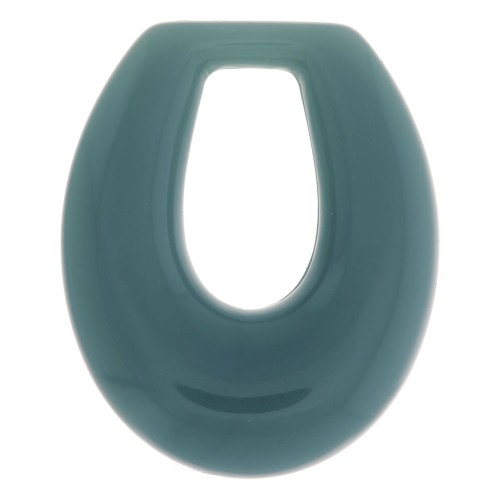 Colgante gota calada de resina 33x27 mm - Celadon x1