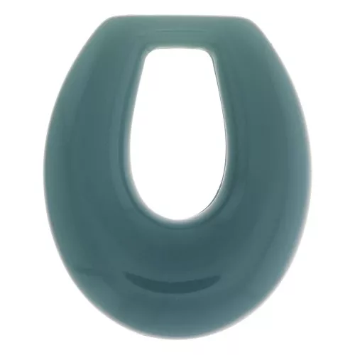 Colgante gota calada de resina 33x27 mm - Celadon x1