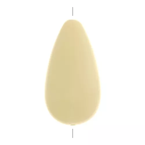 Perle poire en résine opaque 26x14 mm - Ecru x1