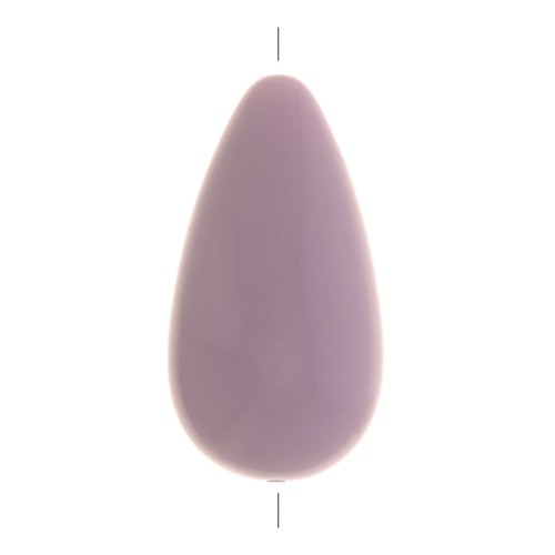 Perle poire en résine opaque 26x14 mm - Lavande x1