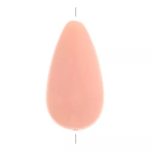 Perle poire en résine opaque 26x14 mm - Rose clair x1