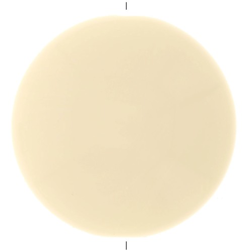 Disco redondo de resina opaca 25 mm - Ecru x1