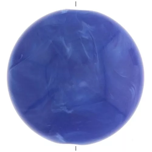 Disco redondo de resina opaca 25 mm - Bleu royal marbré x1