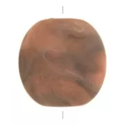 Disco cuadrado redondo de resina opaca 25 mm - Saumon marbré x1