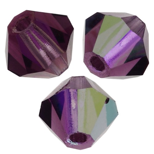 Tupis de Cristales de Preciosa 4 mm-MC Bead Rondell - Amethyst AB x30