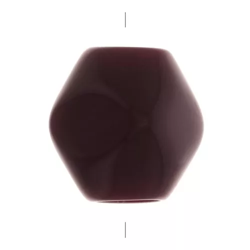 Cuenta en forma de diamante con efecto facetado en resina - Lie de vin x1