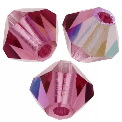 Tupis de Cristales de Preciosa 4 mm-MC Bead Rondell - Indian Pink AB X30