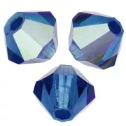 Tupis de Cristales de Preciosa 4 mm-MC Bead Rondell - Capri Blue AB X30