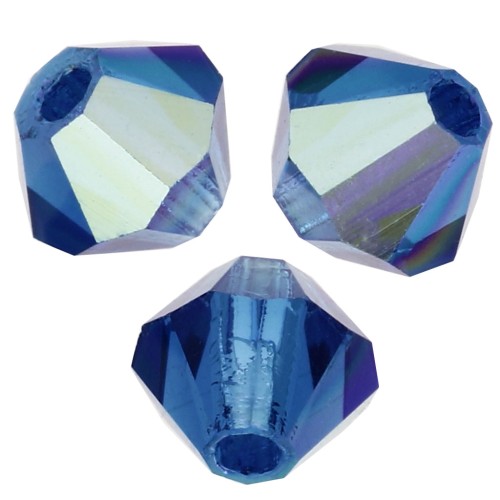 Tupis de Cristales de Preciosa 4 mm-MC Bead Rondell - Capri Blue AB X30