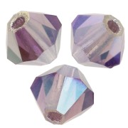 Tupis de Cristales de Preciosa 4 mm-MC Bead Rondell - Light Amethyst AB 2x X30|raw }}