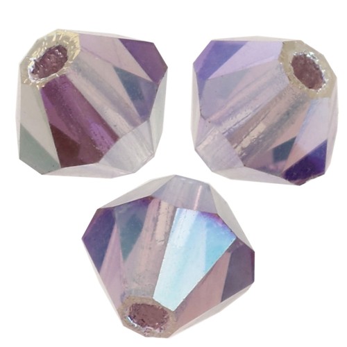 Tupis de Cristales de Preciosa 4 mm-MC Bead Rondell - Light Amethyst AB 2x X30