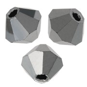 Tupis de Cristales de Preciosa 4 mm-MC Bead Rondell - Jet Light Hematite Full X30