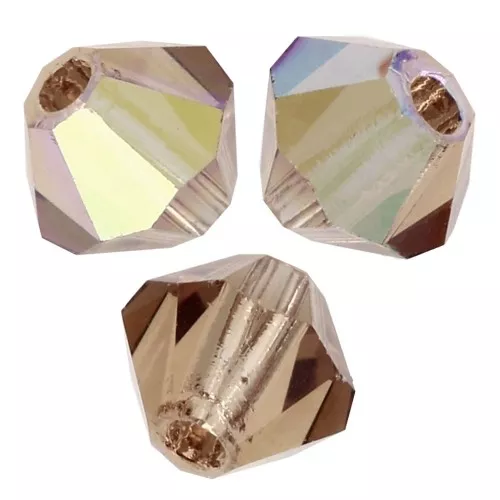 Tupis de Cristales de Preciosa 4 mm-MC Bead Rondell - Light Colorado Topaz AB X30