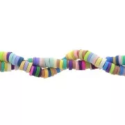 Verde - Cuentas arandalas Heishi 3x1 mm - Multicolor pastel x39cm Cuentas arandalas Heishi 3x1 mm - Multicolor pastel x39cm