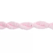 Cuentas arandalas Heishi 5x1 mm - Rosa claro x39cm