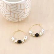 Arandelas Heishi de arcilla polimérica 5x1 mm - Rose clair x39cm